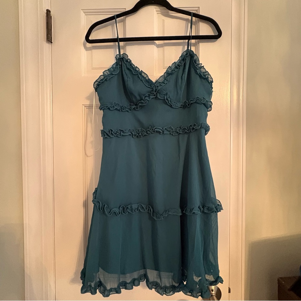 B Darlin Juniors Teal Mini Dress